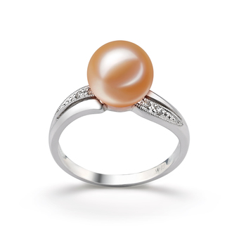 9-10mm AAAA Quality Freshwater Cultured Pearl Ring in Caroline Pink 9-10mm AAAA Quality Freshwater Cultured Pearl Ring in Caroline Pink