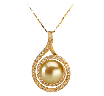 12-13mm AAA Quality South Sea Cultured Pearl Pendant in Catalina Gold 12-13mm AAA Quality South Sea Cultured Pearl Pendant in Catalina Gold