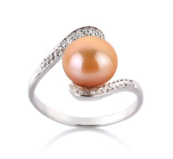 9-10mm AA Quality Freshwater Cultured Pearl Ring in Chantel Pink 9-10mm AA Quality Freshwater Cultured Pearl Ring in Chantel Pink