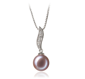 9-10mm AAA Quality Freshwater Cultured Pearl Pendant in Clementina Lavender