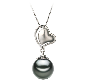 8-9mm AAA Quality Tahitian Cultured Pearl Pendant in Cora Black 8-9mm AAA Quality Tahitian Cultured Pearl Pendant in Cora Black