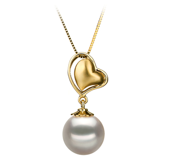8-9mm AA Quality Japanese Akoya Cultured Pearl Pendant in Cora White 8-9mm AA Quality Japanese Akoya Cultured Pearl Pendant in Cora White