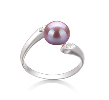 6-7mm AAA Quality Freshwater Cultured Pearl Ring in Dana Lavender 6-7mm AAA Quality Freshwater Cultured Pearl Ring in Dana Lavender