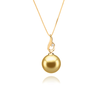 10-11mm AAA Quality South Sea Cultured Pearl Pendant in Darlene Gold 10-11mm AAA Quality South Sea Cultured Pearl Pendant in Darlene Gold