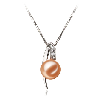 7-8mm AAAA Quality Freshwater Cultured Pearl Pendant in Destina Pink 7-8mm AAAA Quality Freshwater Cultured Pearl Pendant in Destina Pink