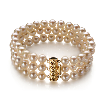 6-7mm AA Quality Freshwater Cultured Pearl Bracelet in Dianna White 6-7mm AA Quality Freshwater Cultured Pearl Bracelet in Dianna White