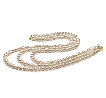 6-7mm AA Quality Freshwater Cultured Pearl Necklace in Dianna White 6-7mm AA Quality Freshwater Cultured Pearl Necklace in Dianna White