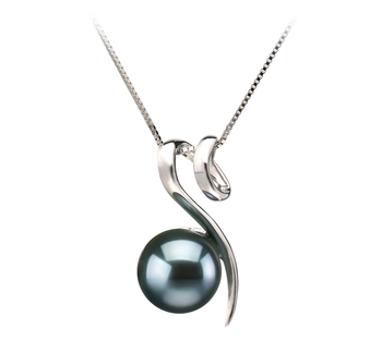 8-9mm AA Quality Japanese Akoya Cultured Pearl Pendant in Dionne Black