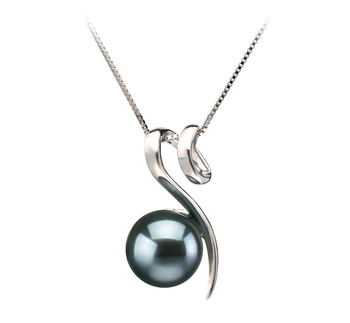 8-9mm AA Quality Japanese Akoya Cultured Pearl Pendant in Dionne Black 8-9mm AA Quality Japanese Akoya Cultured Pearl Pendant in Dionne Black
