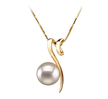 8-9mm AA Quality Japanese Akoya Cultured Pearl Pendant in Dionne White 8-9mm AA Quality Japanese Akoya Cultured Pearl Pendant in Dionne White