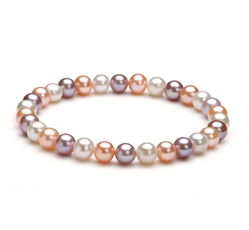 6-7mm AA Quality Freshwater Cultured Pearl Bracelet in Donna Multicolour 6-7mm AA Quality Freshwater Cultured Pearl Bracelet in Donna Multicolour