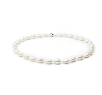10-11mm Baroque Quality Freshwater Cultured Pearl Necklace in Drop White 10-11mm Baroque Quality Freshwater Cultured Pearl Necklace in Drop White