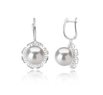 12-13mm AA+ Quality Freshwater - Edison Cultured Pearl Earring Pair in Edison Blenda White 12-13mm AA+ Quality Freshwater - Edison Cultured Pearl Earring Pair in Edison Blenda White
