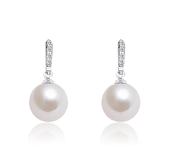 12-13mm AA+ Quality Freshwater - Edison Cultured Pearl Earring Pair in Edison Dangle White 12-13mm AA+ Quality Freshwater - Edison Cultured Pearl Earring Pair in Edison Dangle White