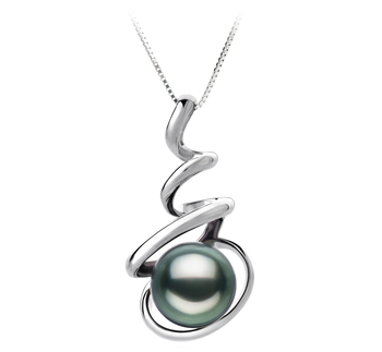 8-9mm AAA Quality Tahitian Cultured Pearl Pendant in Eldova Black 8-9mm AAA Quality Tahitian Cultured Pearl Pendant in Eldova Black