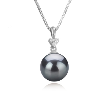 8-9mm AA Quality Japanese Akoya Cultured Pearl Pendant in Ellice Black 8-9mm AA Quality Japanese Akoya Cultured Pearl Pendant in Ellice Black
