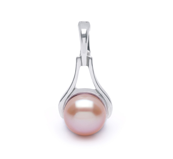 9-10mm AA Quality Freshwater Cultured Pearl Pendant in Enhancer Pink