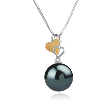 11-12mm AAA Quality Tahitian Cultured Pearl Pendant in Felicia Black 11-12mm AAA Quality Tahitian Cultured Pearl Pendant in Felicia Black