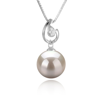10-11mm AAAA Quality Freshwater Cultured Pearl Pendant in Femke White 10-11mm AAAA Quality Freshwater Cultured Pearl Pendant in Femke White