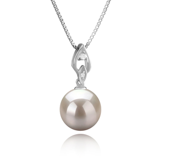 10-11mm AAAA Quality Freshwater Cultured Pearl Pendant in Frida White 10-11mm AAAA Quality Freshwater Cultured Pearl Pendant in Frida White