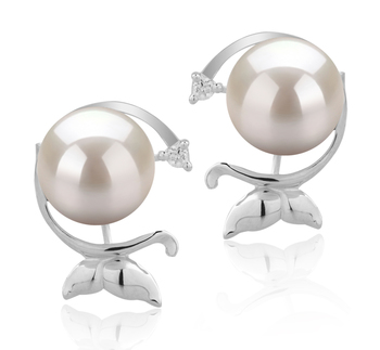 7-8mm AA Quality Japanese Akoya Cultured Pearl Earring Pair in Gilda White 7-8mm AA Quality Japanese Akoya Cultured Pearl Earring Pair in Gilda White