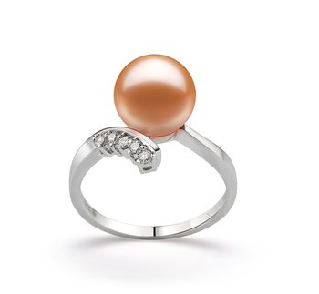 9-10mm AAAA Quality Freshwater Cultured Pearl Ring in Grace Pink 9-10mm AAAA Quality Freshwater Cultured Pearl Ring in Grace Pink