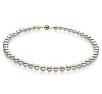 7.5-8mm Hanadama - AAAA Quality Japanese Akoya Cultured Pearl Necklace in Hanadama 16-inch White 7.5-8mm Hanadama - AAAA Quality Japanese Akoya Cultured Pearl Necklace in Hanadama 16-inch White