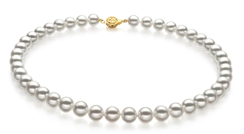 8.5-9mm Hanadama - AAAA Quality Japanese Akoya Cultured Pearl Necklace in Hanadama 23-inch White 8.5-9mm Hanadama - AAAA Quality Japanese Akoya Cultured Pearl Necklace in Hanadama 23-inch White