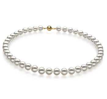 8-8.5mm Hanadama - AAAA Quality Japanese Akoya Cultured Pearl Necklace in Hanadama 23-inch White 8-8.5mm Hanadama - AAAA Quality Japanese Akoya Cultured Pearl Necklace in Hanadama 23-inch White