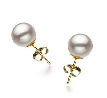 8.5-9mm Hanadama - AAAA Quality Japanese Akoya Cultured Pearl Earring Pair in Hanadama White 8.5-9mm Hanadama - AAAA Quality Japanese Akoya Cultured Pearl Earring Pair in Hanadama White