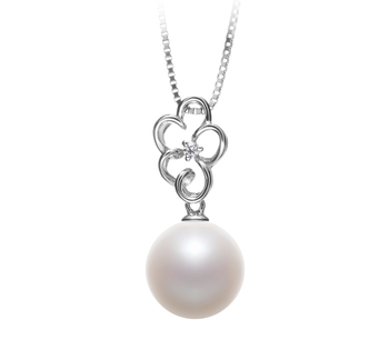 10-11mm AAAA Quality Freshwater Cultured Pearl Pendant in Hilary White 10-11mm AAAA Quality Freshwater Cultured Pearl Pendant in Hilary White