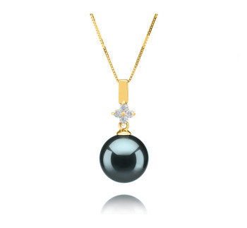 10-11mm AAA Quality Tahitian Cultured Pearl Pendant in Hilda Black 10-11mm AAA Quality Tahitian Cultured Pearl Pendant in Hilda Black