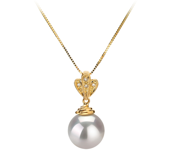 10-11mm AAA Quality South Sea Cultured Pearl Pendant in Ivana White 10-11mm AAA Quality South Sea Cultured Pearl Pendant in Ivana White