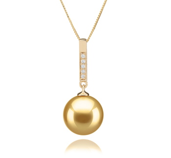 10-11mm AAA Quality South Sea Cultured Pearl Pendant in Janet Gold 10-11mm AAA Quality South Sea Cultured Pearl Pendant in Janet Gold