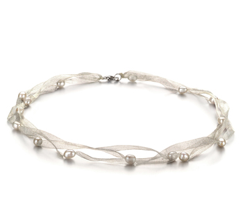 5-6mm A Quality Freshwater Cultured Pearl Necklace in Jasmine White 5-6mm A Quality Freshwater Cultured Pearl Necklace in Jasmine White