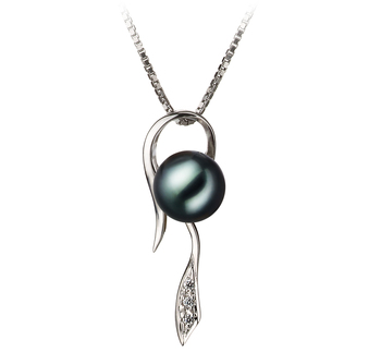 7-8mm AA Quality Japanese Akoya Cultured Pearl Pendant in Jennifer Black 7-8mm AA Quality Japanese Akoya Cultured Pearl Pendant in Jennifer Black