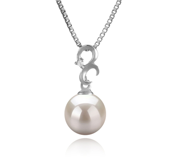 8-9mm AA Quality Japanese Akoya Cultured Pearl Pendant in Kacey White 8-9mm AA Quality Japanese Akoya Cultured Pearl Pendant in Kacey White