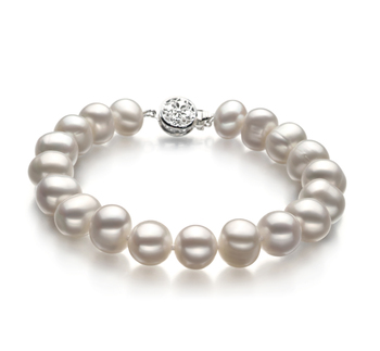 8-9mm A Quality Freshwater Cultured Pearl Bracelet in Kaitlyn White 8-9mm A Quality Freshwater Cultured Pearl Bracelet in Kaitlyn White