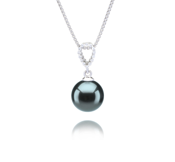 9-10mm AAA Quality Tahitian Cultured Pearl Pendant in Karen Black 9-10mm AAA Quality Tahitian Cultured Pearl Pendant in Karen Black