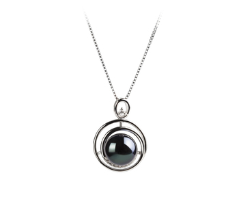 9-10mm AA Quality Freshwater Cultured Pearl Pendant in Kelly Black 9-10mm AA Quality Freshwater Cultured Pearl Pendant in Kelly Black