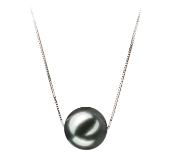 10-11mm AA Quality Tahitian Cultured Pearl Pendant in Kristine Black 10-11mm AA Quality Tahitian Cultured Pearl Pendant in Kristine Black