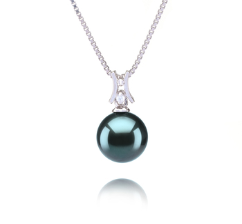 9-10mm AAA Quality Tahitian Cultured Pearl Pendant in Lauren Black 9-10mm AAA Quality Tahitian Cultured Pearl Pendant in Lauren Black