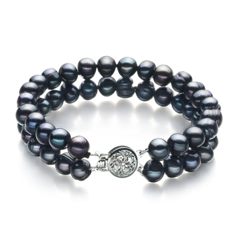 6-7mm A Quality Freshwater Cultured Pearl Bracelet in Lavinia Black 6-7mm A Quality Freshwater Cultured Pearl Bracelet in Lavinia Black