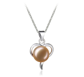 9-10mm AA Quality Freshwater Cultured Pearl Pendant in Leeza Pink 9-10mm AA Quality Freshwater Cultured Pearl Pendant in Leeza Pink