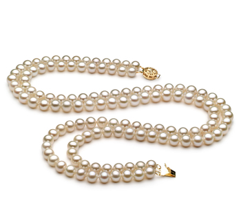 6-7mm AA Quality Freshwater Cultured Pearl Necklace in Liah White 6-7mm AA Quality Freshwater Cultured Pearl Necklace in Liah White