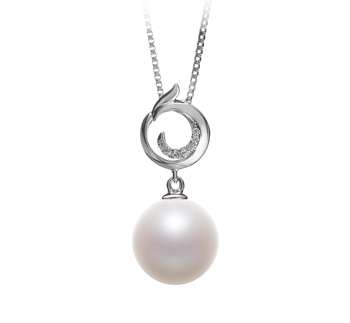 10-11mm AAAA Quality Freshwater Cultured Pearl Pendant in Linda White 10-11mm AAAA Quality Freshwater Cultured Pearl Pendant in Linda White