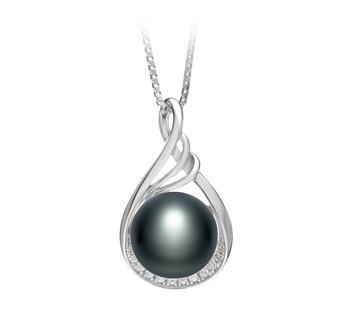 10-11mm AAA Quality Freshwater Cultured Pearl Pendant in Lori Black 10-11mm AAA Quality Freshwater Cultured Pearl Pendant in Lori Black