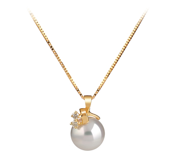 7-8mm AAA Quality Japanese Akoya Cultured Pearl Pendant in Luella White