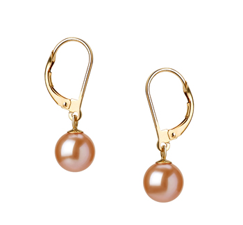 7-8mm AAAA Quality Freshwater Cultured Pearl Earring Pair in Marcella Pink 7-8mm AAAA Quality Freshwater Cultured Pearl Earring Pair in Marcella Pink