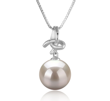 10-11mm AAAA Quality Freshwater Cultured Pearl Pendant in Maude White 10-11mm AAAA Quality Freshwater Cultured Pearl Pendant in Maude White